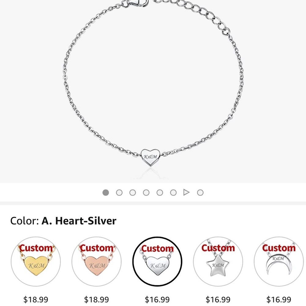 ‘N’ bracelet/ anklet